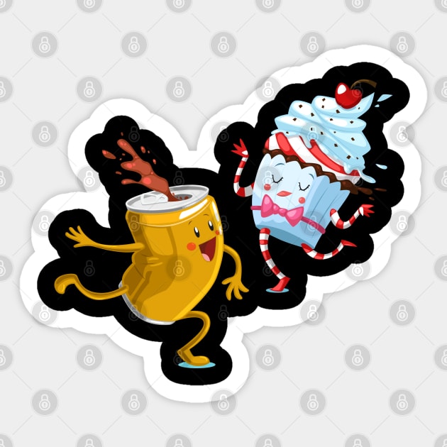 Funny Dessert Sticker by Mako Design 